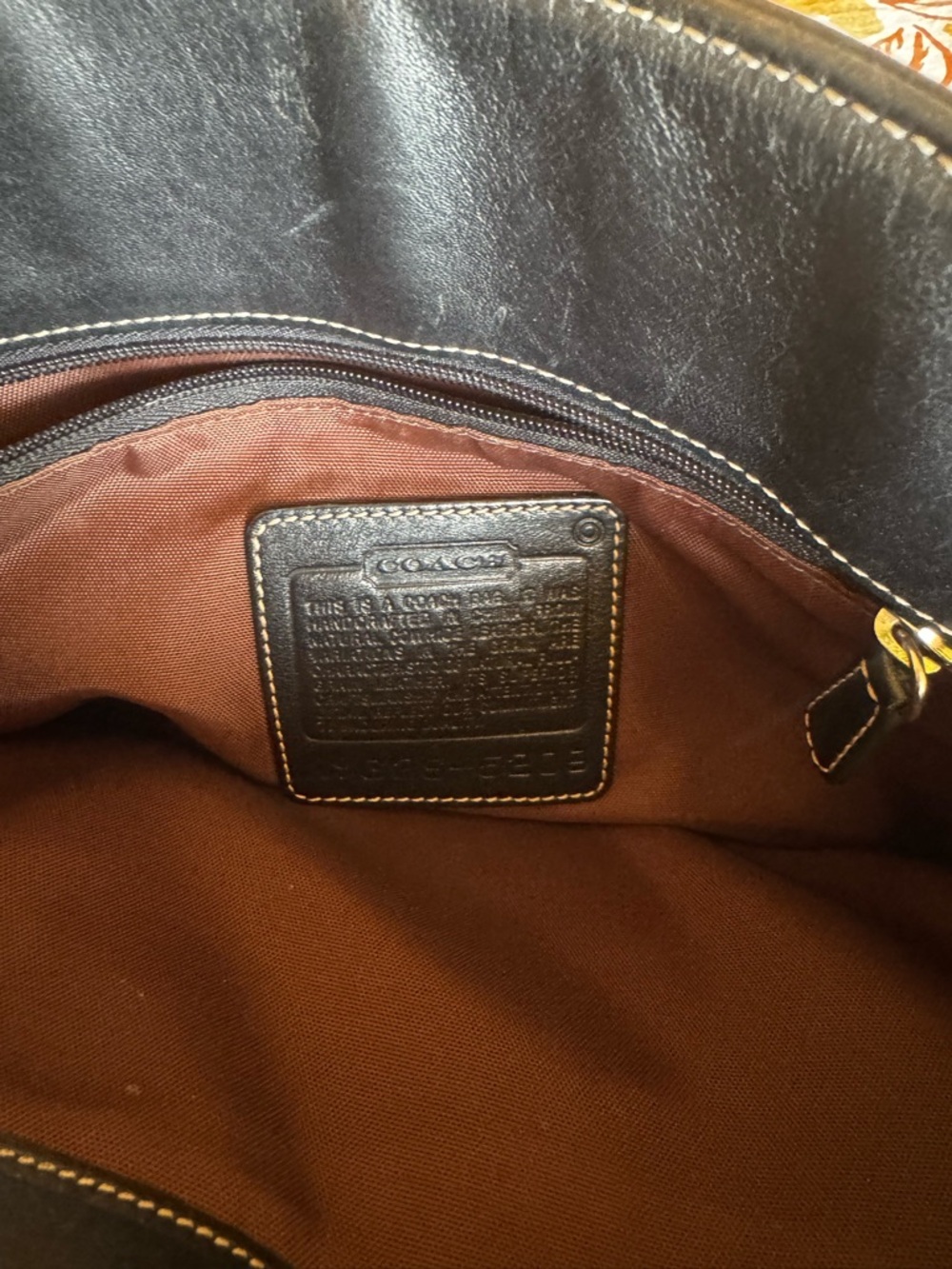 Coach Black Leather Men's Briefcase Tote with Dual Handles - Picture 7 of 7